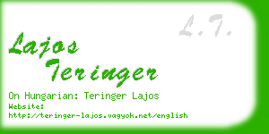 lajos teringer business card